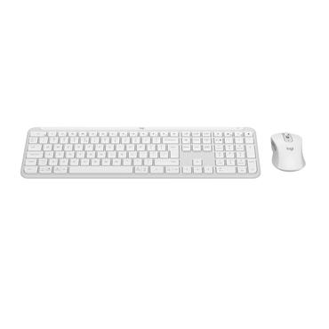 Logitech Signature Slim Combo MK950 - sæt med mus og tastatur - 100% full size - QWERTY - US International - off-white Indgangsudstyr