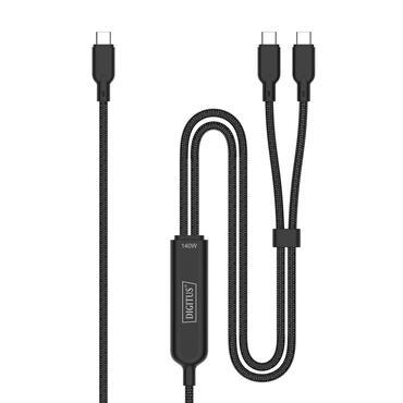 Digitus AK-300170-018-S USB-kabel USB 2.0 1,8 m USB C 2 x USB C Sort
