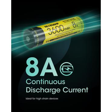 Nitecore BATTERY RECH. LI-ION 3.6V/NL1836HP(3600MAH) genopladeligt batteri Lithium-Ion (Li-Ion) 3,6 V