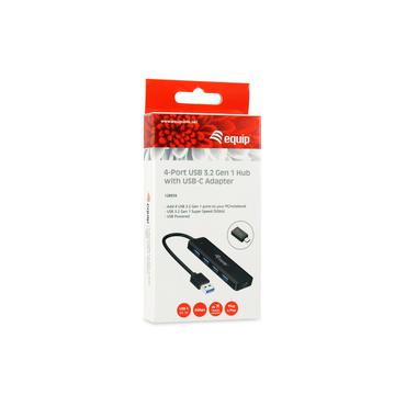 Equip 128959 interface hub USB 3.2 Gen 1 (3.1 Gen 1) Type-A 5000 Mbit/s Sort