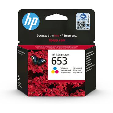 HP 653 - f&auml;rg (cyan, magenta, gul) - original - Ink Advantage - bl&auml;ckpatron