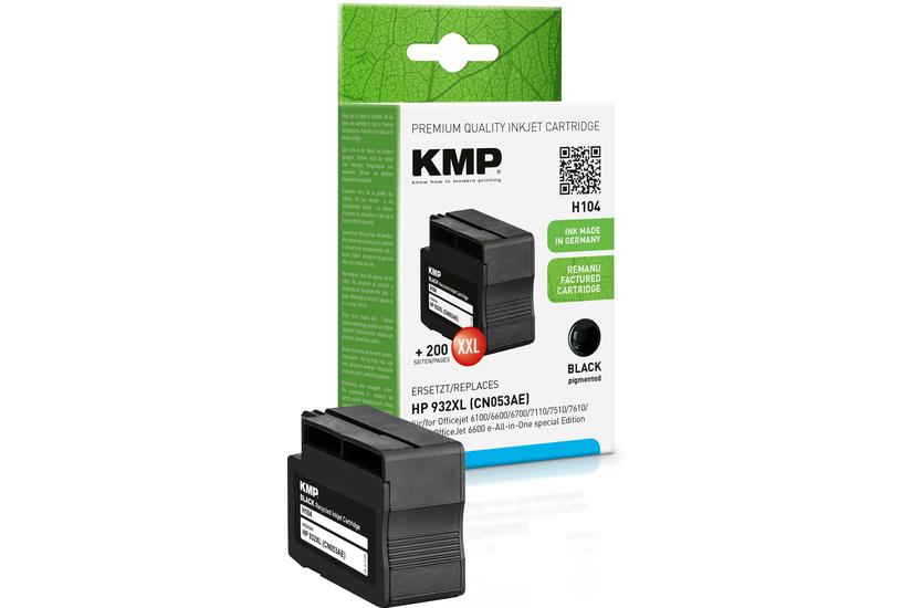 KMP H104 - XXL-storlek - svart - kompatibel - bl&auml;ckpatron (alternativ f&ouml;r: HP 932XL, HP CN053AE)