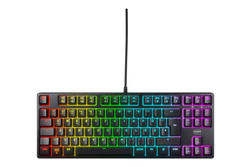 CHERRY XTRFY K4V2 - tastatur - RGB - 80% TKL - QWERTZ - tysk - sort Indgangsudstyr