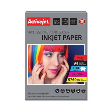 Activejet Blankt papir AP6-260GR100 (A6; 100 stk.)