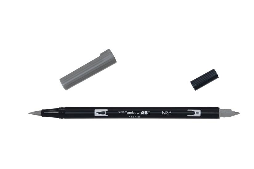 Tombow ABT-N35 filtpen Fin/ekstra fed Gr&aring; 1 stk
