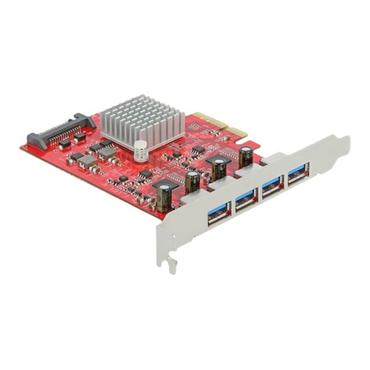 Delock PCI Express x4 Card to 4 x external SuperSpeed USB 10 Gbps (USB 3.2 Gen 2) USB Type-A female