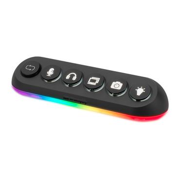 Streamplify HUB DECK 5, 4x USB 3.0, 1x USB 2.0, RGB, 12V, EU-Netzkabel - schwarz