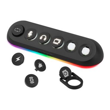 Streamplify HUB DECK 5, 4x USB 3.0, 1x USB 2.0, RGB, 12V, EU-Netzkabel - schwarz