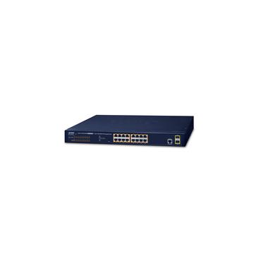 PLANET GS-4210-16P2S netværksswitch Administreret L2/L4 Gigabit Ethernet (10/100/1000) Strøm over Ethernet (PoE) 1U Blå