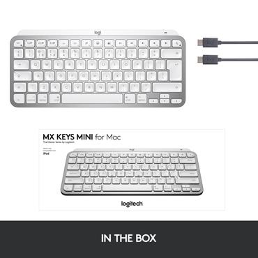 Logitech MX Keys Mini for Mac - tangentbord - QWERTY - USA, internationellt - blekgr&aring; Inmatningsenhet