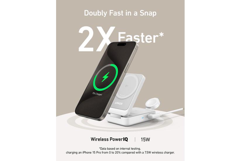 Anker MagGo Magnetic WL Charger 15W White