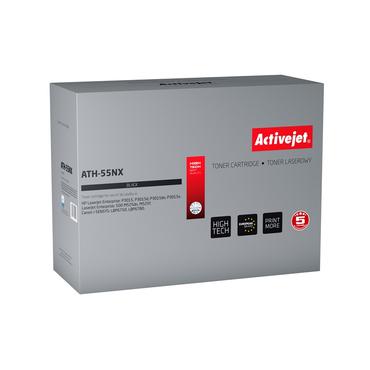 Activejet tonerpatron ATH-55NX (erstatning HP 55X CE255X, Canon CRG-724H; Supreme; 12500 sider; sort)