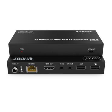 DIGITUS 4K HDBaseT DS-55522 - s&auml;ndare och mottagare - video/ljud/USB-f&ouml;rl&auml;ngare - HDBaseT