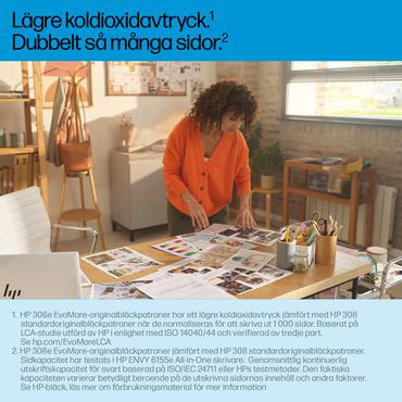 HP 308e EvoMore - svart - original - bl&auml;ckpatron