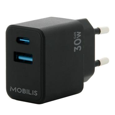 Mobilis str&ouml;madapter - snabb, gan - 24 pin USB-C, USB - 30 Watt