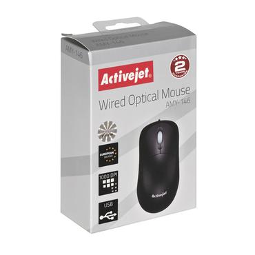 Activejet AMY-146 mus Kontor Ambidextrous USB Type-A Optisk 1000 dpi