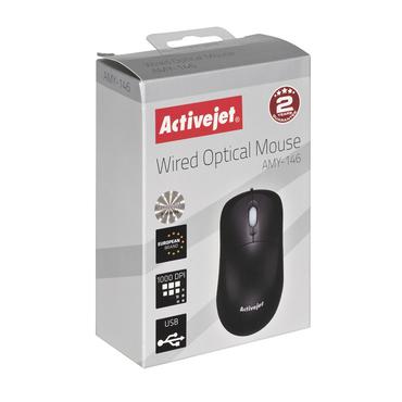 Activejet AMY-146 mus Kontor Ambidextrous USB Type-A Optisk 1000 dpi