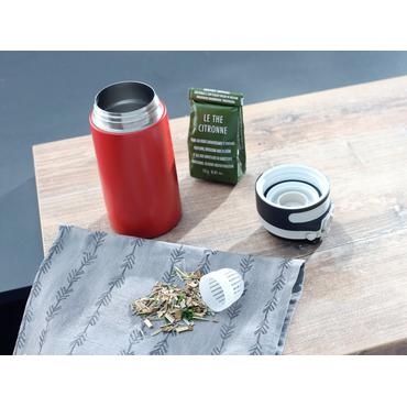 Leifheit 03245 rejsekrus 350 ml Sort, Rød Rustfrit stål