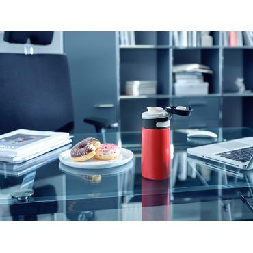 Leifheit 03245 rejsekrus 350 ml Sort, Rød Rustfrit stål