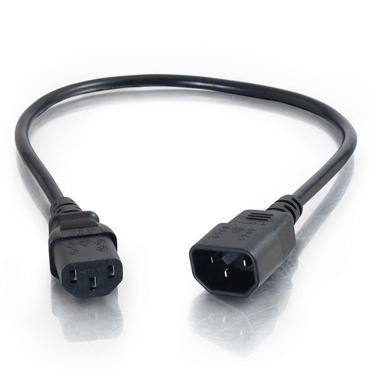 C2G Computer Power Cord Extension - forlængerkabel til strøm - power IEC 60320 C13 til IEC 60320 C14 - 2 m