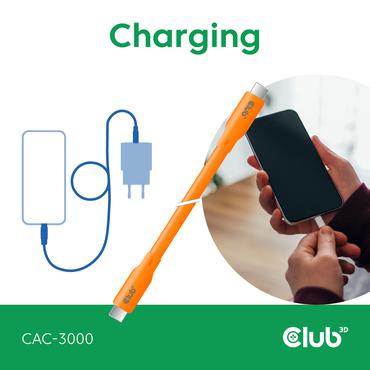 Club 3D - USB typ C-kabel - 24 pin USB-C till 24 pin USB-C - 2 m