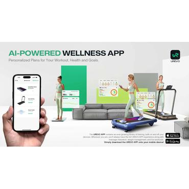 Urevo URTM037 løbebånd 420 x 1080 mm 12 km/t