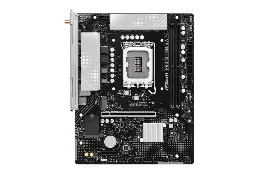 ASRock Moderkort - Intel H810 - LGA 1851 (Socket V1) - micro ATX - DDR5-SDRAM