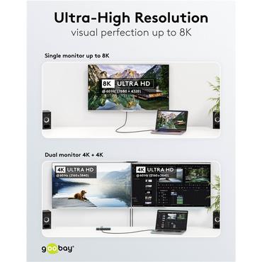 USB-C™ Cable, USB4™, 240 W, 40 Gbit/s, Power Delivery, 0.5 m, black