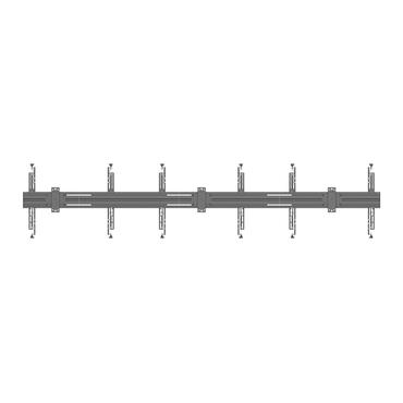 Multibrackets M Wallmount Pro MBW3U Micro-Adjustable konsol - för 3 LCD-bildskärmar - svart