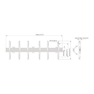Multibrackets M Wallmount Pro MBW3U Micro-Adjustable konsol - för 3 LCD-bildskärmar - svart