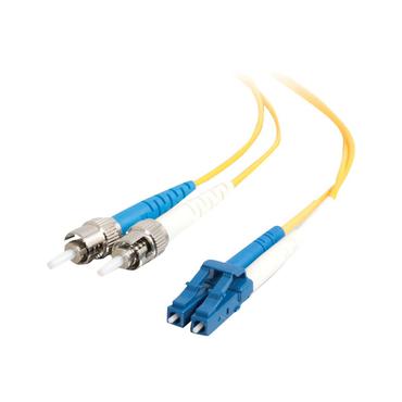 C2G LC-ST 9/125 OS1 Duplex Singlemode PVC Fiber Optic Cable (LSZH)