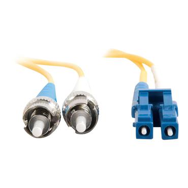 C2G LC-ST 9/125 OS1 Duplex Singlemode PVC Fiber Optic Cable (LSZH)