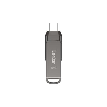 Lexar JumpDrive Dual Drive D400 - USB flash-enhet - 64 GB