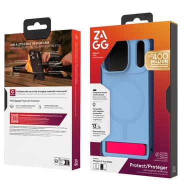 ZAGG Sedona Snap Kickstand mobiltelefon etui 16 cm (6.3") Cover Bl&aring;