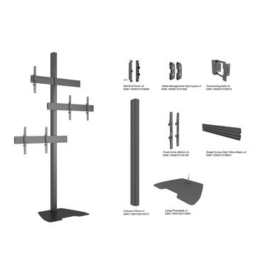 Multibrackets M Pro Series MBF3U Art st&auml;ll - f&ouml;r 3 LCD/plasmapaneler - videov&auml;gg - svart