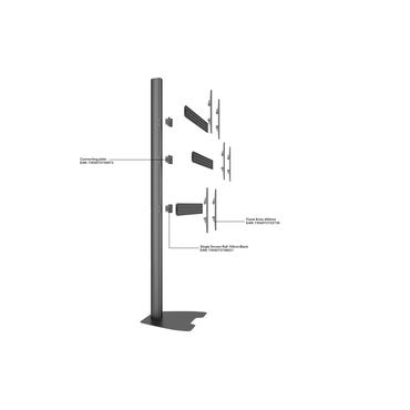 Multibrackets M Pro Series MBF3U Art st&auml;ll - f&ouml;r 3 LCD/plasmapaneler - videov&auml;gg - svart