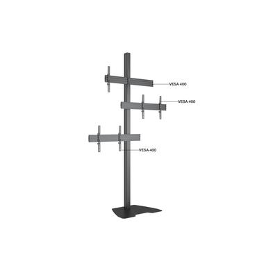 Multibrackets M Pro Series MBF3U Art st&auml;ll - f&ouml;r 3 LCD/plasmapaneler - videov&auml;gg - svart
