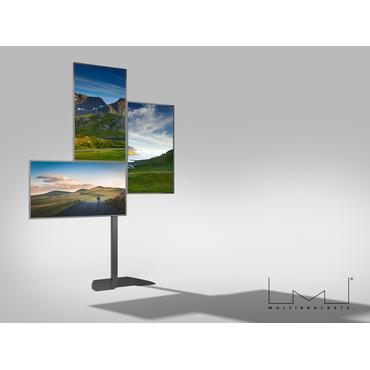 Multibrackets M Pro Series MBF3U Art st&auml;ll - f&ouml;r 3 LCD/plasmapaneler - videov&auml;gg - svart