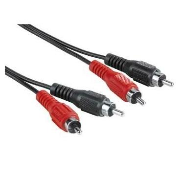 Hama Audio Cable 2 RCA Male Plugs - 2 RCA Male Plugs, 10 m lydkabel 2 x RCA Sort
