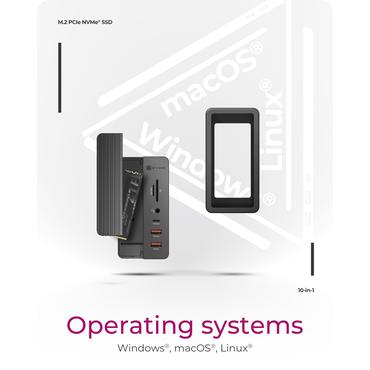 ICY BOX IB-DK4072M-CU31 USB 3.2 Gen 2 (3.1 Gen 1) Type-C Sort