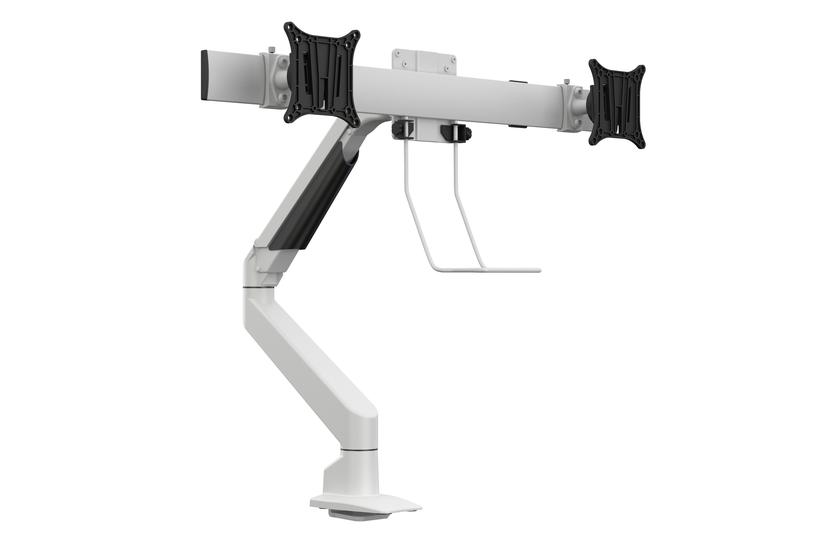 Multibrackets M VESA Gas Lift Arm Single w. Duo Crossbar monteringssats - för 2 LCD-bildskärmar - vit