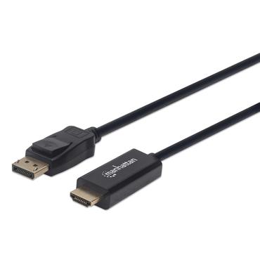 Manhattan 152679 videokabel adapter 1,8 m DisplayPort HDMI Sort
