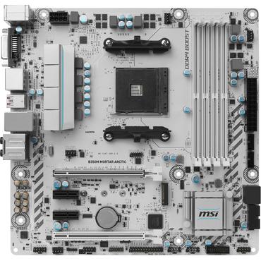 MSI B350M MORTAR ARCTIC - bundkort - micro-ATX - Socket AM4 - AMD B350 FCH