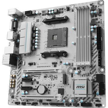 MSI B350M MORTAR ARCTIC - bundkort - micro-ATX - Socket AM4 - AMD B350 FCH