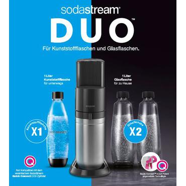SodaStream DUO Sort, Rustfrit st&aring;l