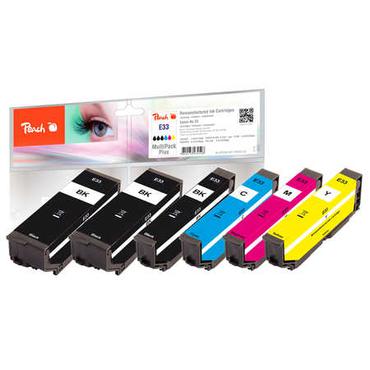 Peach PI200-487 bl&aelig;kpatron 6 stk Standard udbytte Sort, Bl&aring;, Magenta, Gul