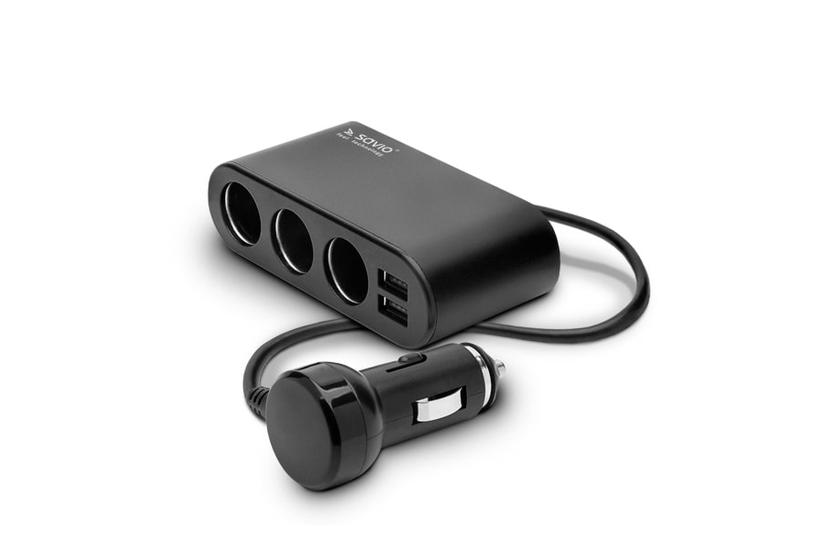 SAVIO SA-024 bilstrømsadapter - 2 x USB, 3 x automobil-cigarettænder - 120 Watt