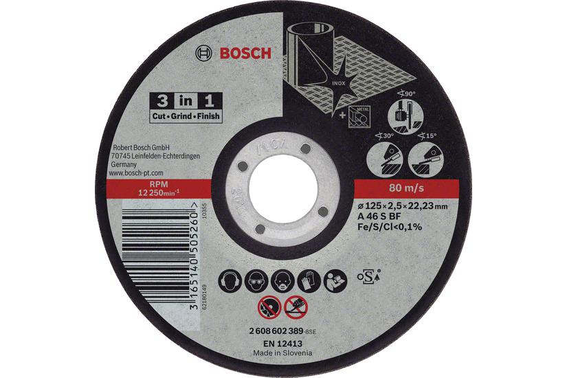 Bosch 3-in-1 A 46 S BF - k&aelig;reskive - for metal, rustfrit st&aring;l