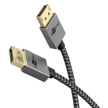 Goobay 77444 DisplayPort kabel 1 m Sort, S&oslash;lv