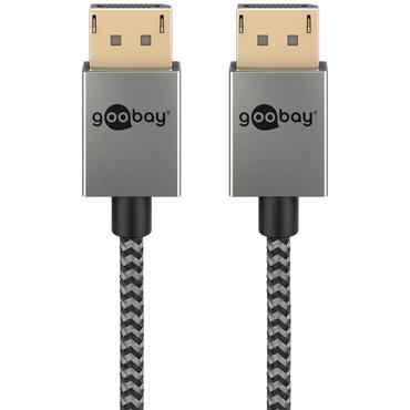 Goobay 77444 DisplayPort kabel 1 m Sort, S&oslash;lv